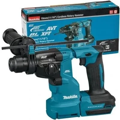 Перфоратор Makita DHR183Z akumulatorowa młotowiertarka 18V LXT 1,7J SDS-Plus z silnikiem bezszczotkowym w kartonie, фото 1