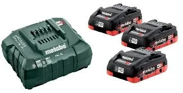 Живлення для інструментів Metabo 3 akumulatory LiHD 18V/4.0Ah + ASC 30-36V (685132000), фото 1