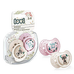 Пустушка динамічна силіконова 3-6 міс Lovi Wild Soul Girl 2 шт, 22/883 (Лові)