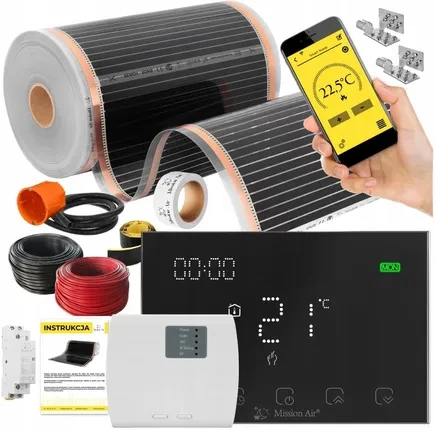 Нагрівальний мат Mission Air Zestaw 160W 28m² ZESTAWIRSILVER28M160W50CMGEMINIBL, фото 1