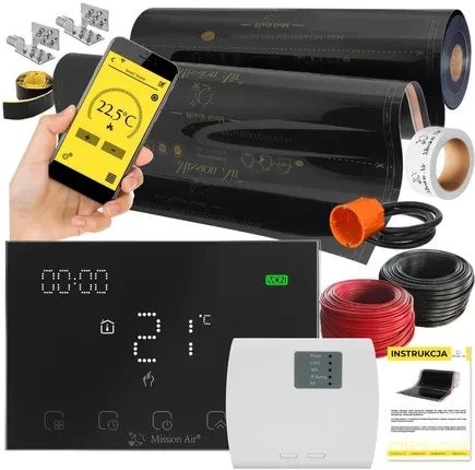 Нагрівальний комплект Black Gold PTC 160W/m², 100cm 3 m² Gemini Black WiFi, фото 1