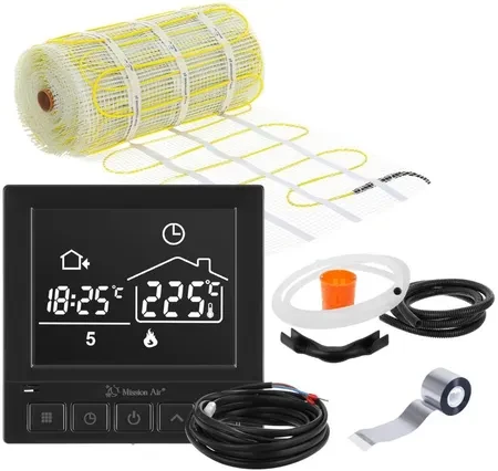 Нагрівальний комплект Zestawy mat grzewczych pod płytki MA-160 W/m² 9 m² Taurus Black, фото 1