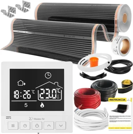 Нагрівальний комплект Black Silver PTC 160W/m², 100cm 8 m² Taurus White, фото 1