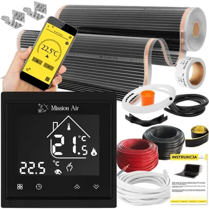 Нагрівальний комплект Black Silver PTC 160W/m², 100cm 2 m² Libra Black WiFi, фото 1