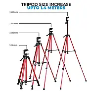 Універсальний портативний розкладний штатив TriPod 3366 0.50-1.40м Триноги для телефону та фотоапарата, фото 4