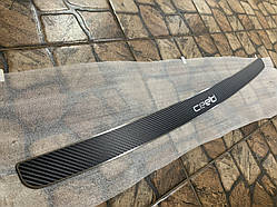 Накладка на бампер KIA CEED 5-дверцята з 2006 р. (NataNiko Carbon)