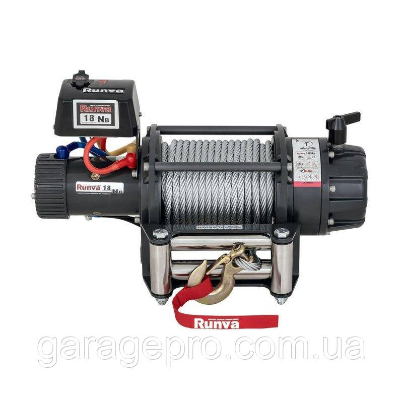 Вологозахищена лебідка 12V Runva EWB 18000lbs (Сталевий трос)