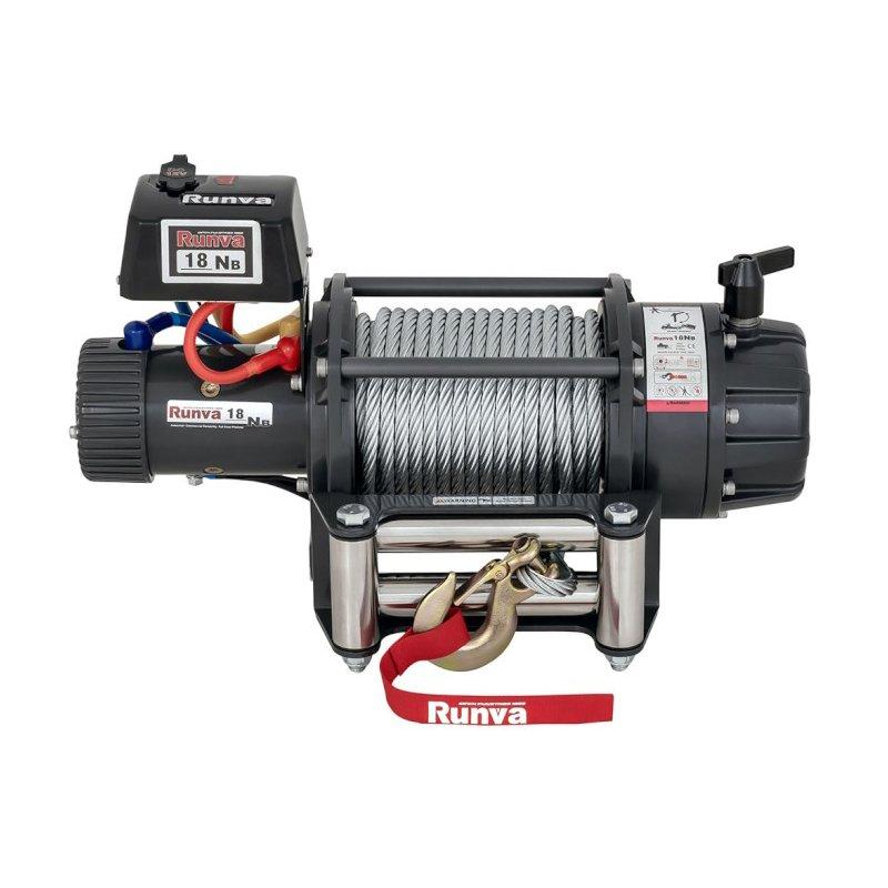 Вологозахищена лебідка 24V Runva EWB 18000lbs (Сталевий трос), фото 1