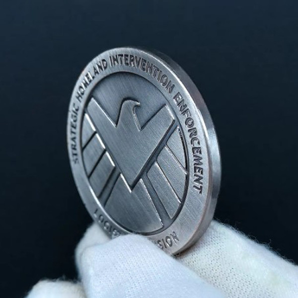 Сувенірна сталева монета прийняття рішень HYDRA vs. S.H.I.E.L.D ТАК - НІ срібна