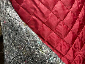 Ватин вовняний з атласною червоною підкладкою