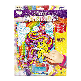 Креативна творчість "Блискуча мозаїка: Rainbow Pony" Danko Toys БМ-02-04, 20.6х26 см, Toyman