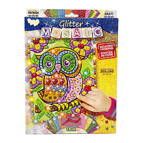 Креативна творчість "Блискуча мозаїка: Owl-1" Danko Toys БМ-02-07, 20.6х26 см, Toyman