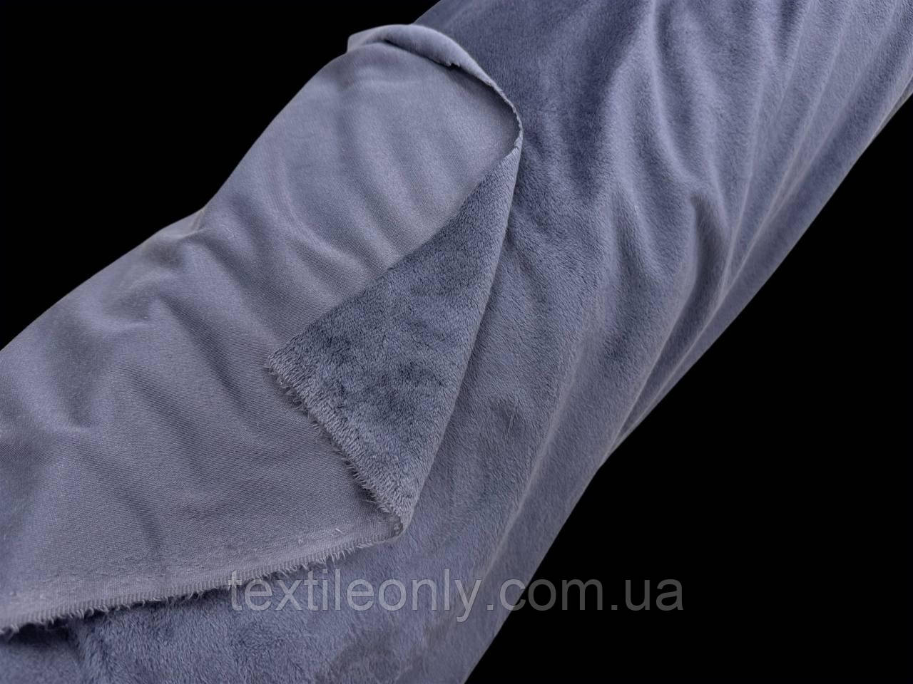 Велюр плюш колір сірий