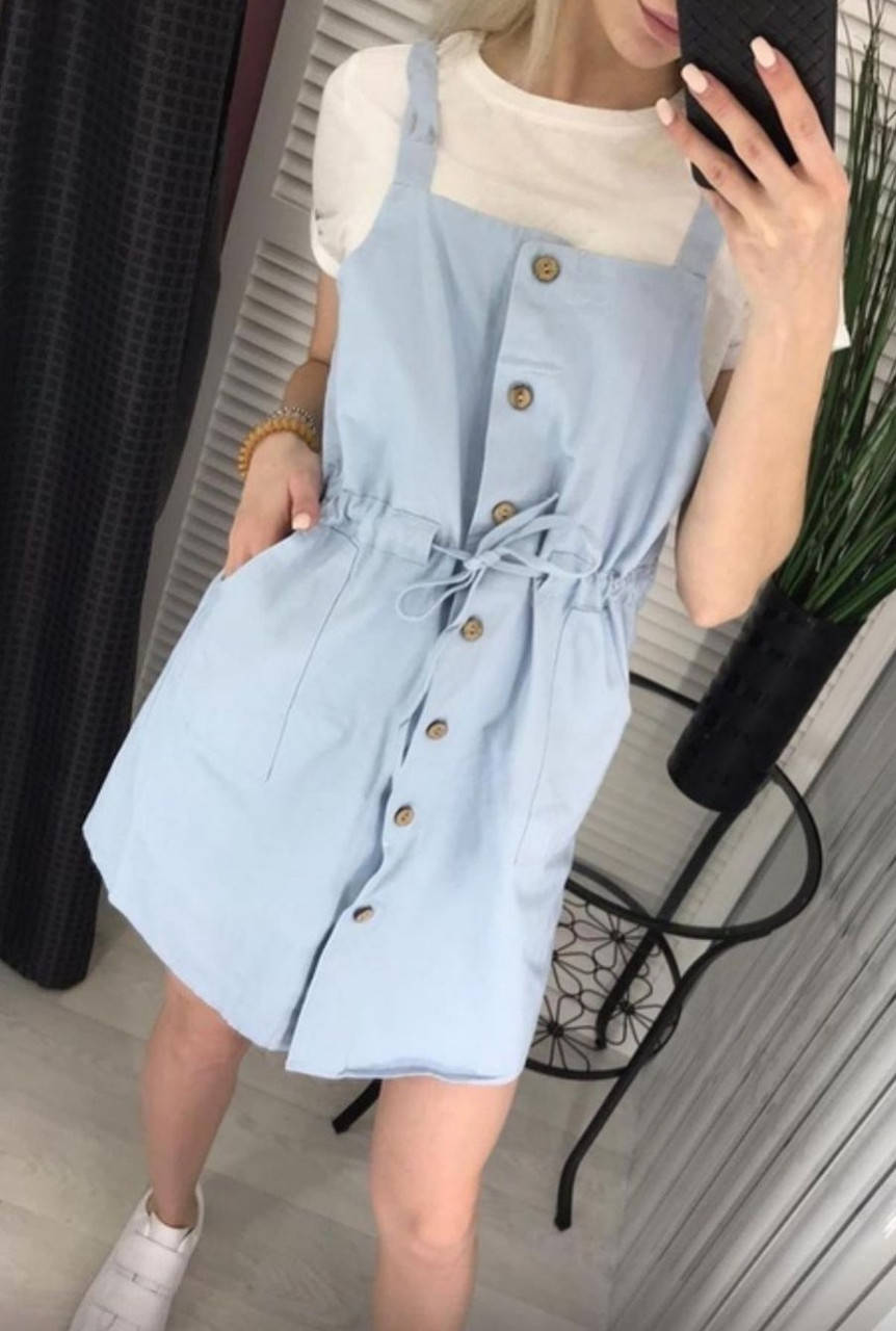 

Модный сарафан + футболка в подарок 44-48 (в расцветках)