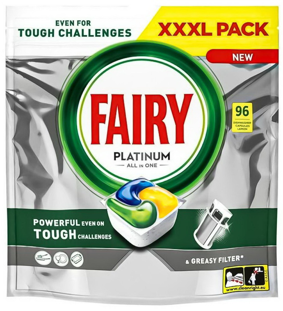 Засіб Fairy Platinum All in One 96 капсул для посудомийних машин