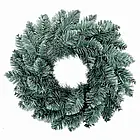 Блакитний вінок новорічний зимовий із плівки Хвоя Elegant d-40 см -, фото 4