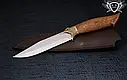 Ніж ручної роботи "Вольна птиця 2" 155х30х2.3см з інструментальної сталі та колодкою з дуба, фото 2