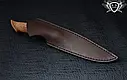 Ніж ручної роботи "Вольна птиця 2" 155х30х2.3см з інструментальної сталі та колодкою з дуба, фото 4
