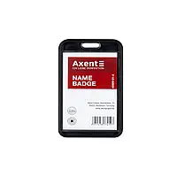 Бейдж-чохол (вертикальний, 54*85мм, чорний) Axent 4550V-01