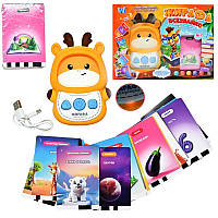 Дитячий планшет з картками Жираф всезнайка, Говорячі розвивальні картки для дітей