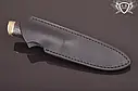 Ніж ручної роботи "Щит" 120х28х4.2мм із неіржавкої сталі та колодкою з морського дуба, фото 4