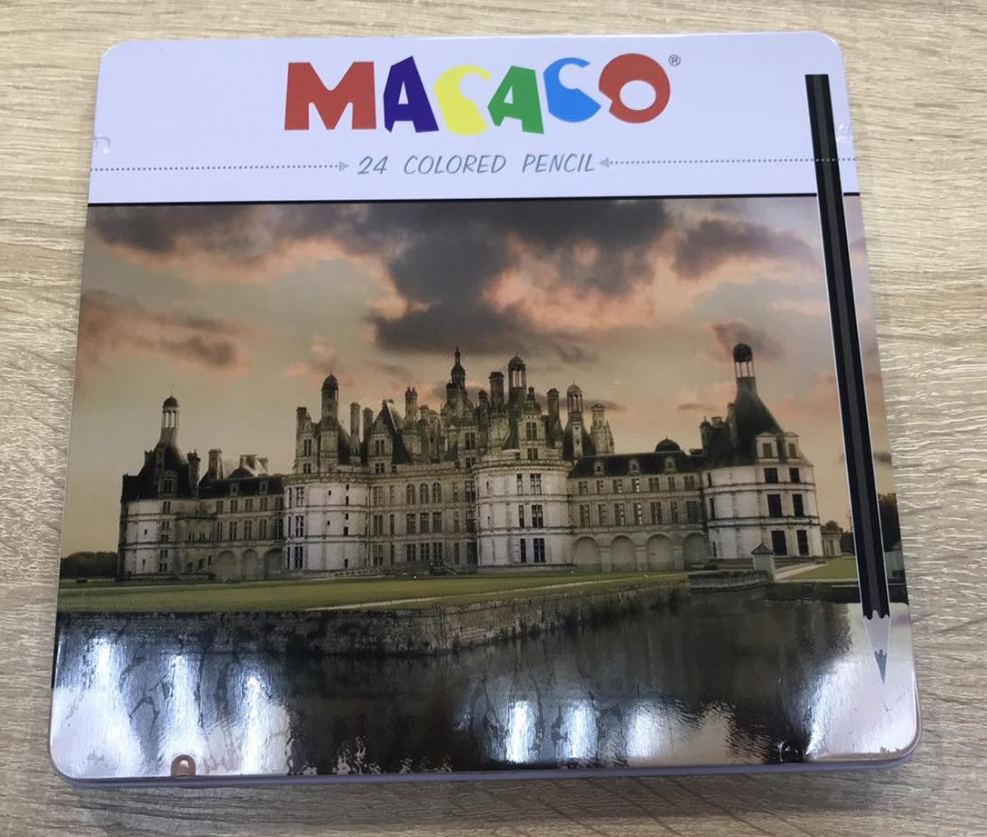 Олівці кольорові,круглі 24 кол., MALEVARO