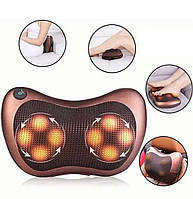 Роликова масажна подушка для спини та шиї Massage pillow | масажна подушка | масажер з підігрівом