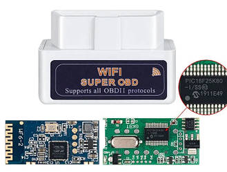 ELM-327 V1.5 WiFi mini White 2 плати діагностичний адаптер