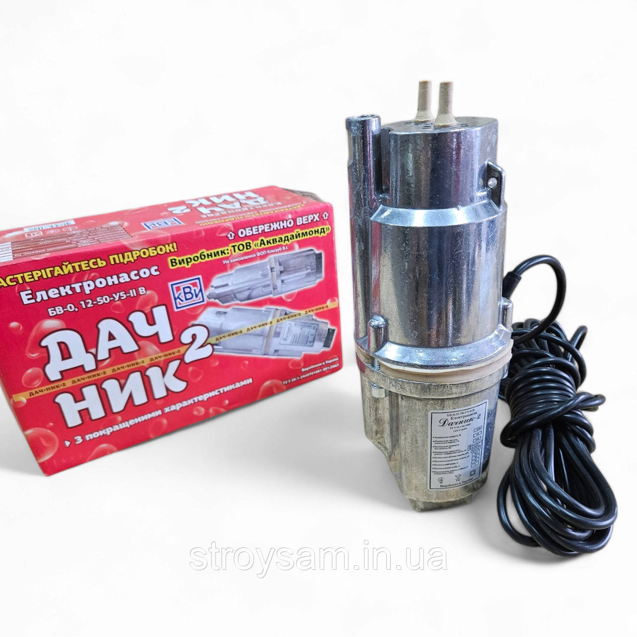 Насос для води, погружний насос, помпа для води Дачник 2