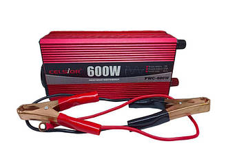 Celsior Invertor 600w перетворювач напруги з 12V на 220V із чистою синусоїдою