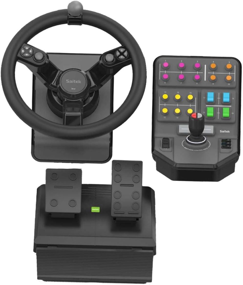 Комплект (кермо, педалі), панель приладів Logitech G Heavy Equipment Bundle Farm Sim Controller (945-000062)