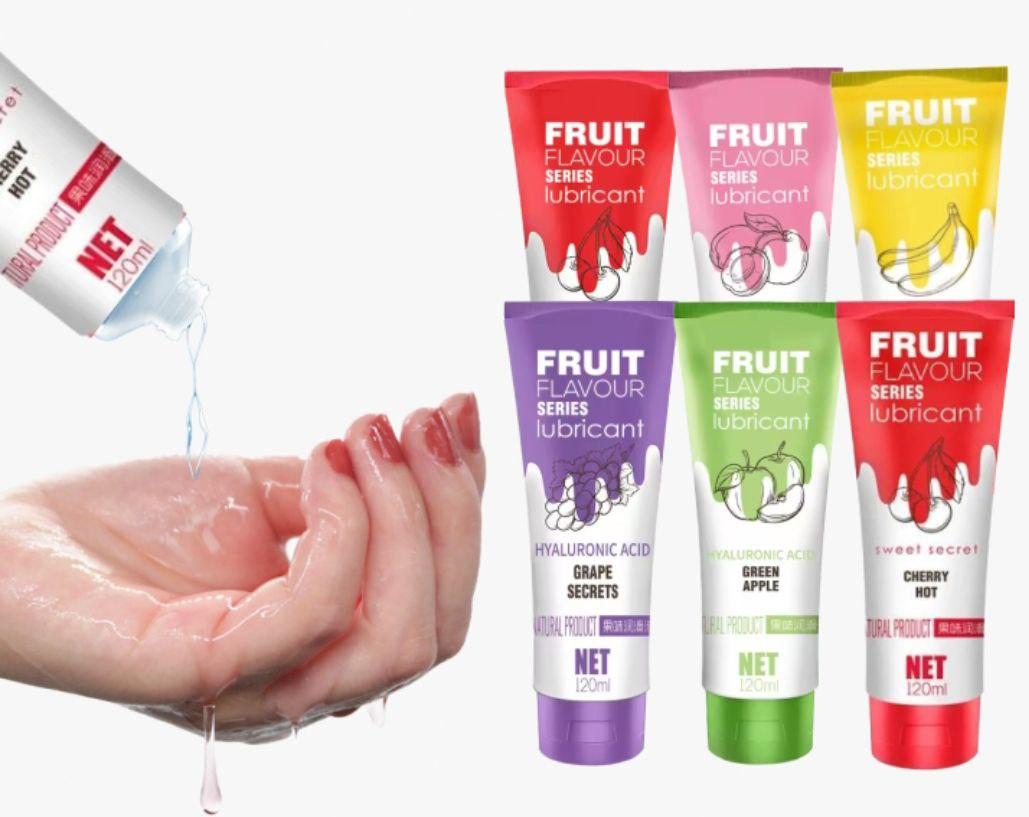 Орально-вагінальний лубрикант 120 мл на водній основі OLO FRUIT, інтимна гель-змазка їстівна,  зволожуючий гель яблучний інтимний, фото 1