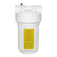 Біла колба для магістрального фільтра Organic Big-Blue 10", вхід 1 дюйм (дві резинки)