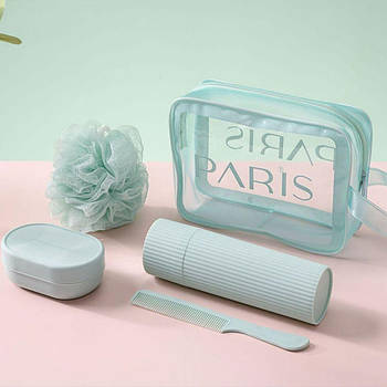 Косметичка вологостійка для лазневого приладдя М'ятна 20.8х 6.5х14 см