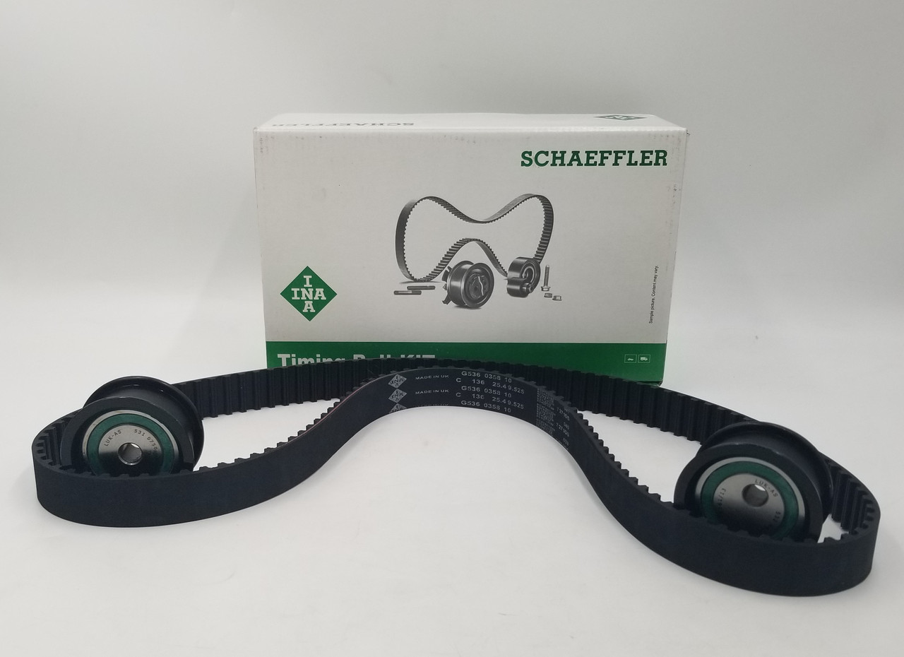 Комплект ременя ГРМ ВАЗ 2110-2112 (ремінь+2 ролика)  INA Корея 530055410