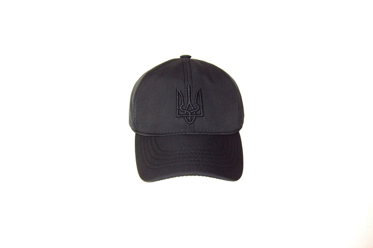 Кепка бейсболка чорна осіння із софтшелу-плащівка на флісі з вушками DAVANI 91002