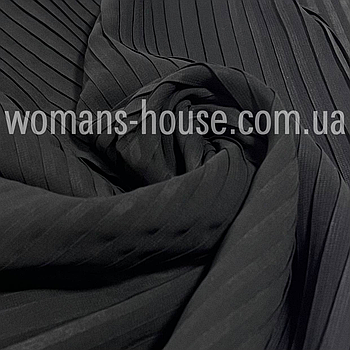 Шифон Плісе ОПТ від 35 м Чорний