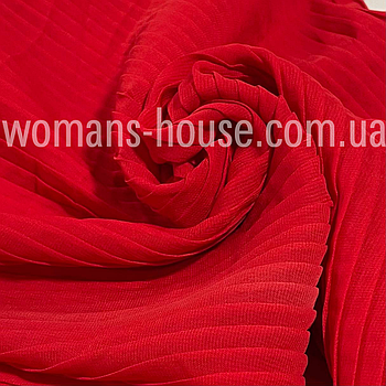 Шифон Плісе ОПТ від 35 м Червоний