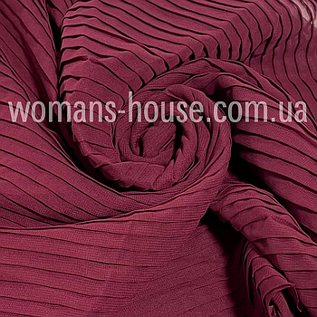 Шифон Плісе ОПТ від 35 м Бордовий