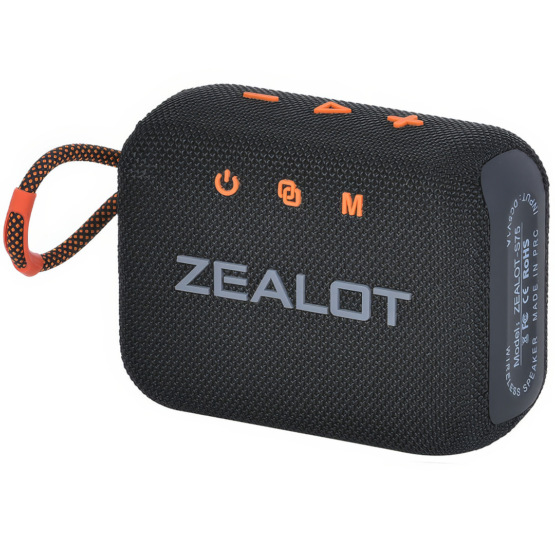 Компактна бездротова Bluetooth колонка Zealot S75 Портативна водонепроникна Bluetooth колонка, фото 1
