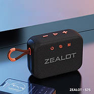 Компактна бездротова Bluetooth колонка Zealot S75 Портативна водонепроникна Bluetooth колонка, фото 4