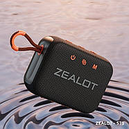 Компактна бездротова Bluetooth колонка Zealot S75 Портативна водонепроникна Bluetooth колонка, фото 5