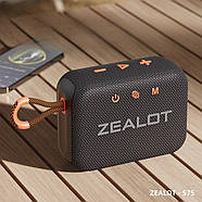 Компактна бездротова Bluetooth колонка Zealot S75 Портативна водонепроникна Bluetooth колонка, фото 2