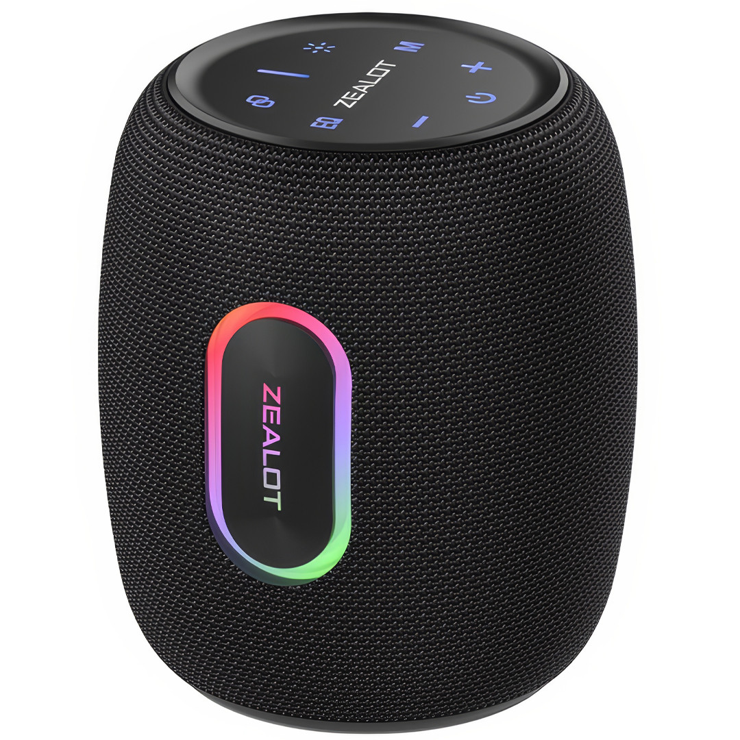 Бездротова Bluetooth колонка з підсвічуванням ZEALOT S64 Портативна Bluetooth колонка з вологозахистом, фото 1