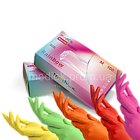 Рукавички нітрилові, MediOK RAINBOW (100шт / 50 пар), 5 кольорів, M