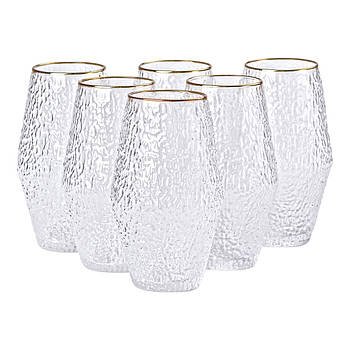 Набір з 6 склянок, 600 мл, для лимонаду, води, соку та коктейлів HP-16-2