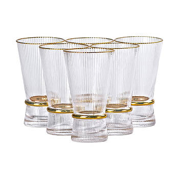 Набір з 6 склянок, 400 мл, для лимонаду, води, соку та коктейлів HP-16-9