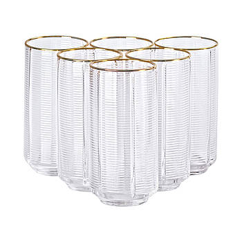 Набір з 6 склянок, 400 мл, для лимонаду, води, соку та коктейлів HP-16-12