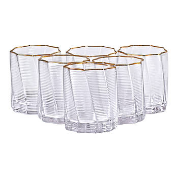 Набір із шести склянок об'ємом 300 мл для лимонаду, соку та коктейлів HP-16-16