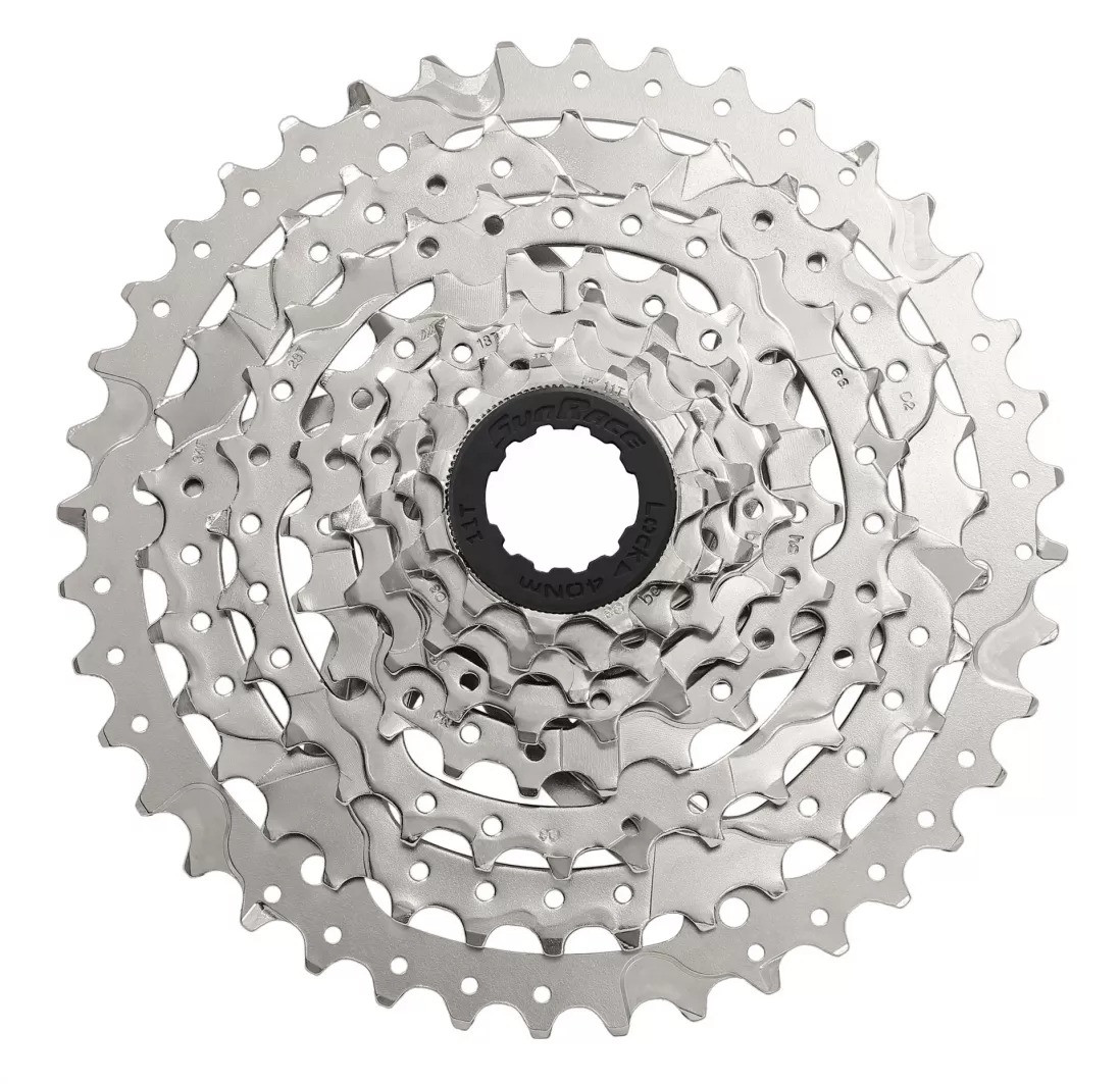 Касета велосипедна Sun Race M680 (70-07) MTB 8 швидкостей (11-40T) Nickel, фото 1